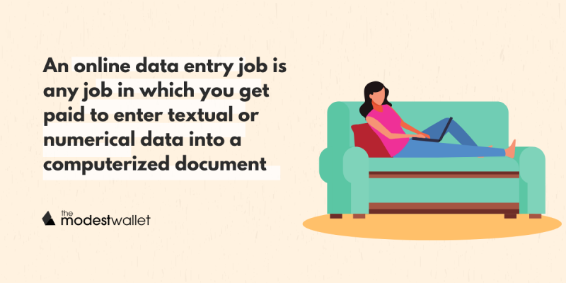 What is an online data entry job?