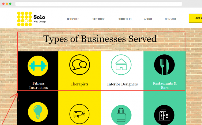 Solo Web Design Screenshot