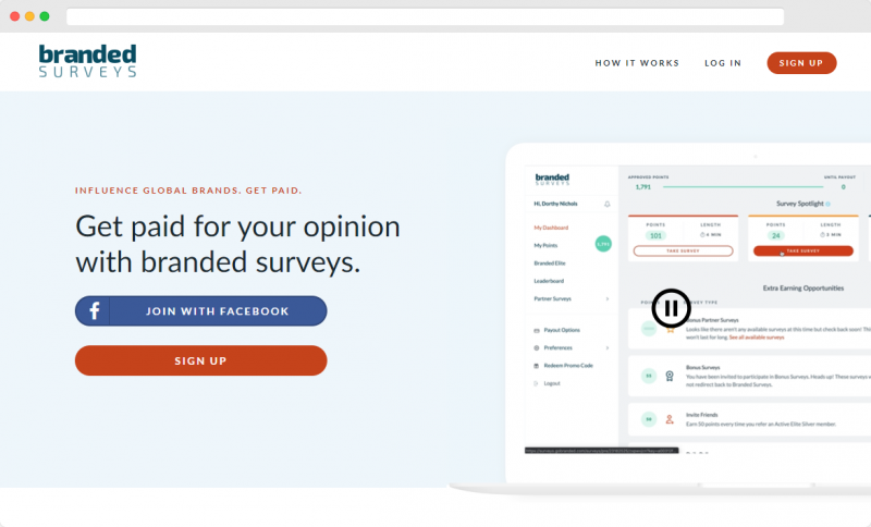 Branded Surveys Screenshot