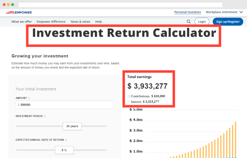 Empower investment calculator