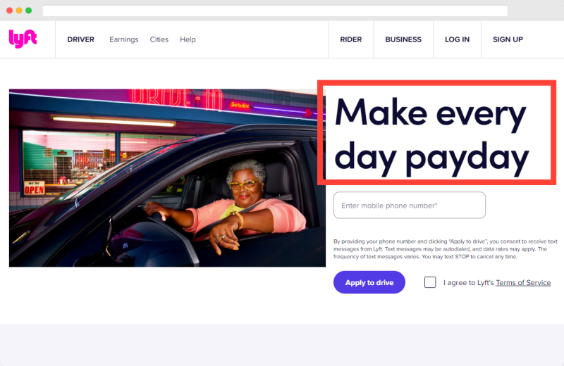 Get paid to drive with Lyft