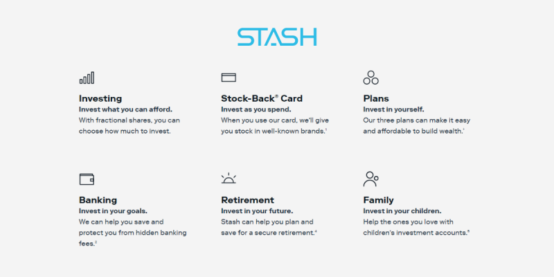 Stash Invest Main Features