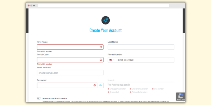 Groundfloor Create an Account