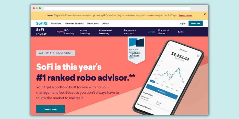 SoFi Automated Investing Homepage