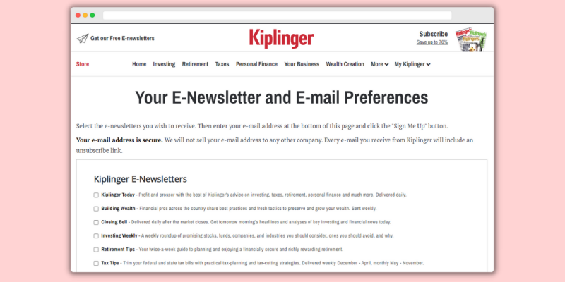 Kiplinger Homepage