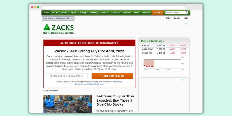 Zacks Investment Research Homepage