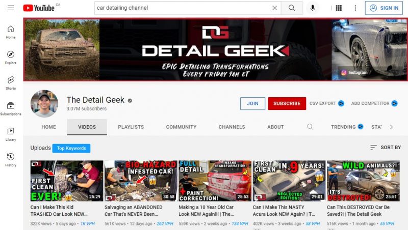 The Detail Geek YouTube Channel
