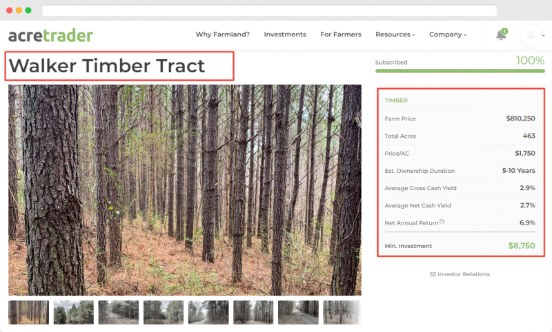 AcreTrader Timberland Investments