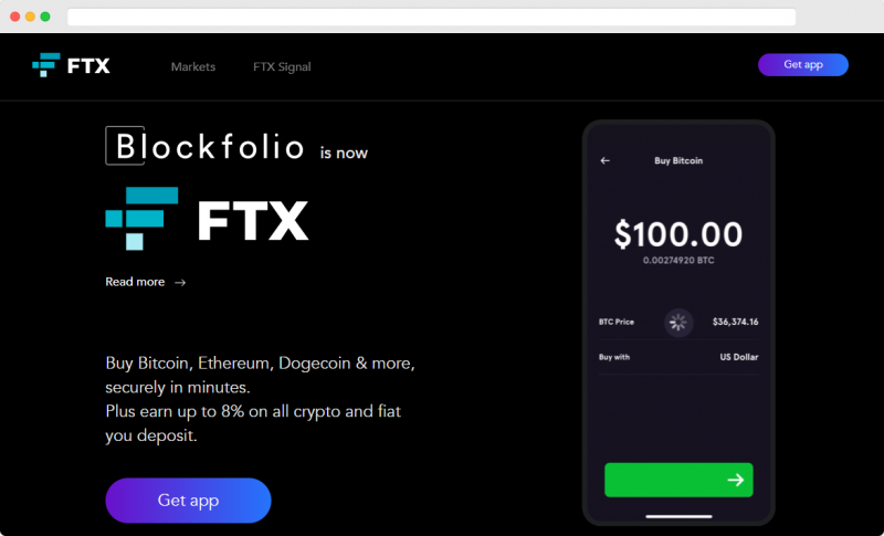 FTX Blockfolio Screenshot