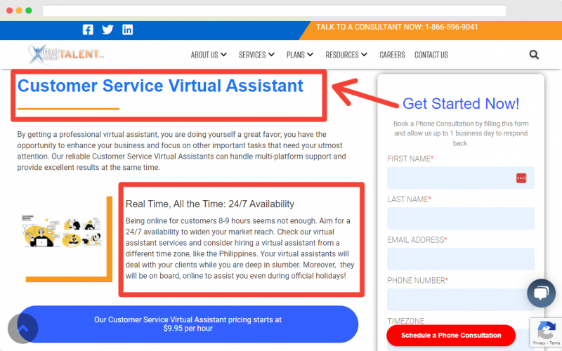 Customer support virtual assistant