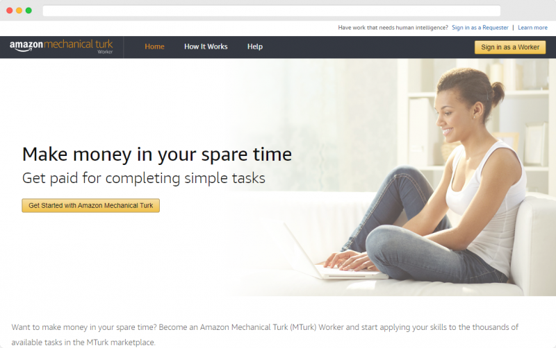 Earn gift cards with Mturk by Amazon