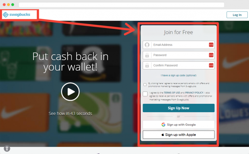 Swagbucks homepage