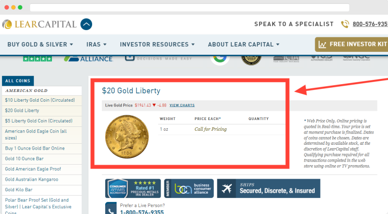 Lear Capital Gold Coin