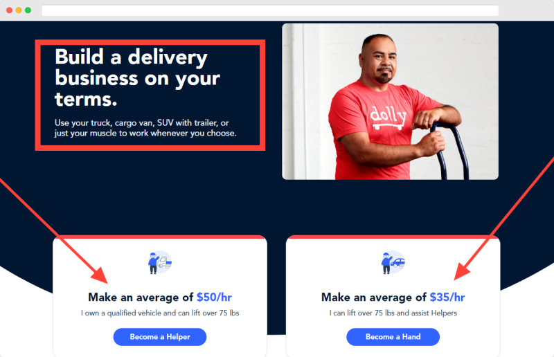 Deliver for Dolly to make money fast